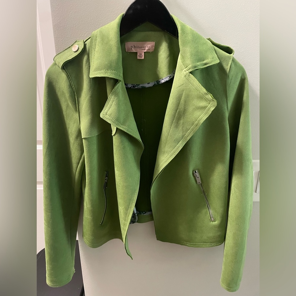 Beautiful Green Philosophy moto jacket size XS